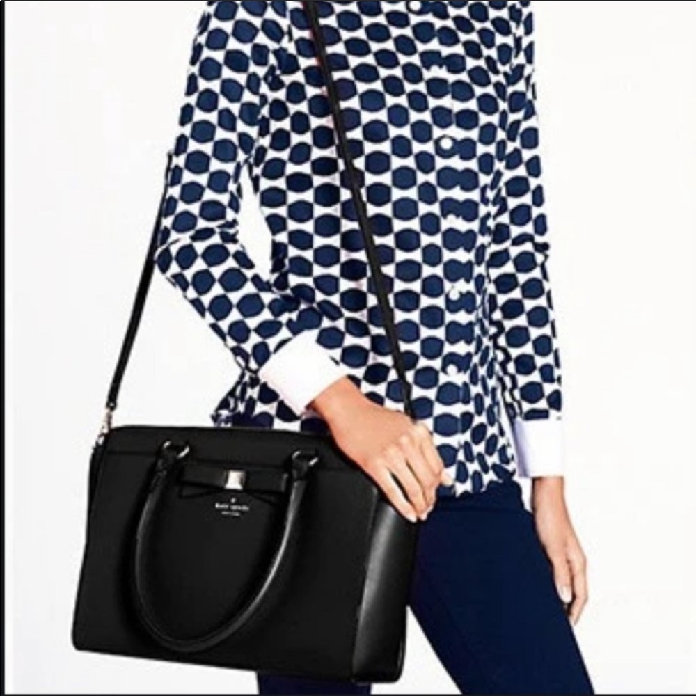Kate Spade Black Bow Leather Shoulder Bag